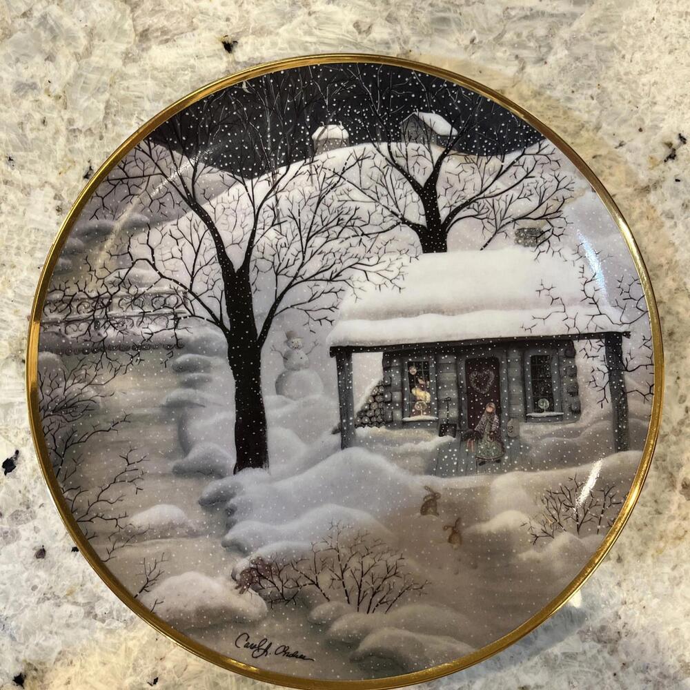 Moonlight Visitors Franklin Mint Recommendation Heirloom Carol Endres Plate Ltd